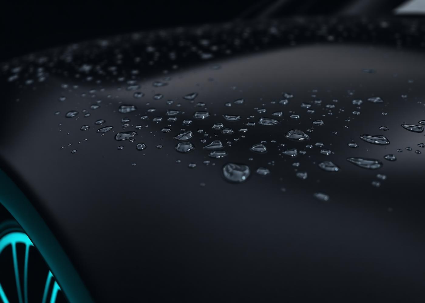 Water beading on ceramic coated paint